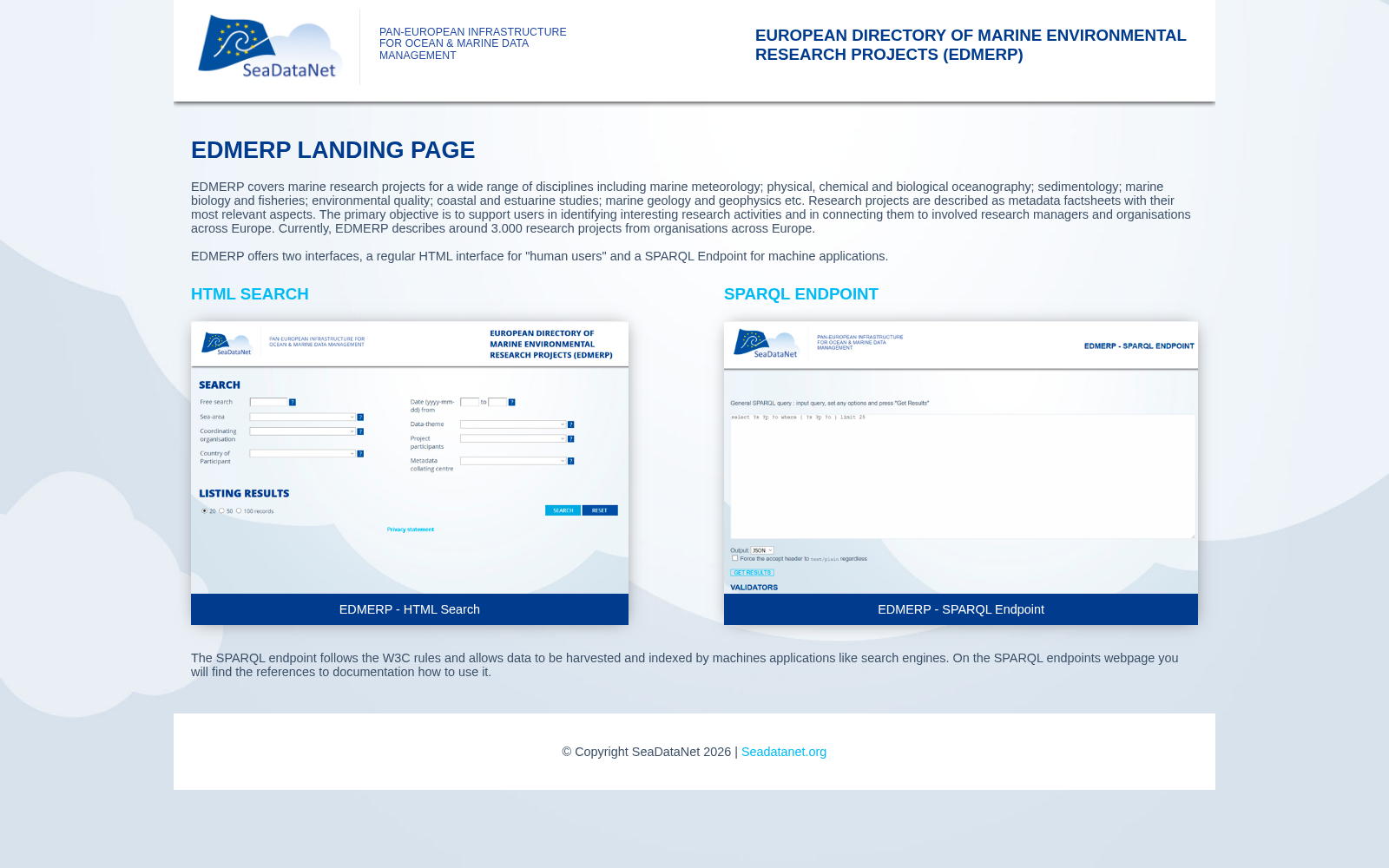 European Directory of Marine Environmental Data Repositories 数据集图片