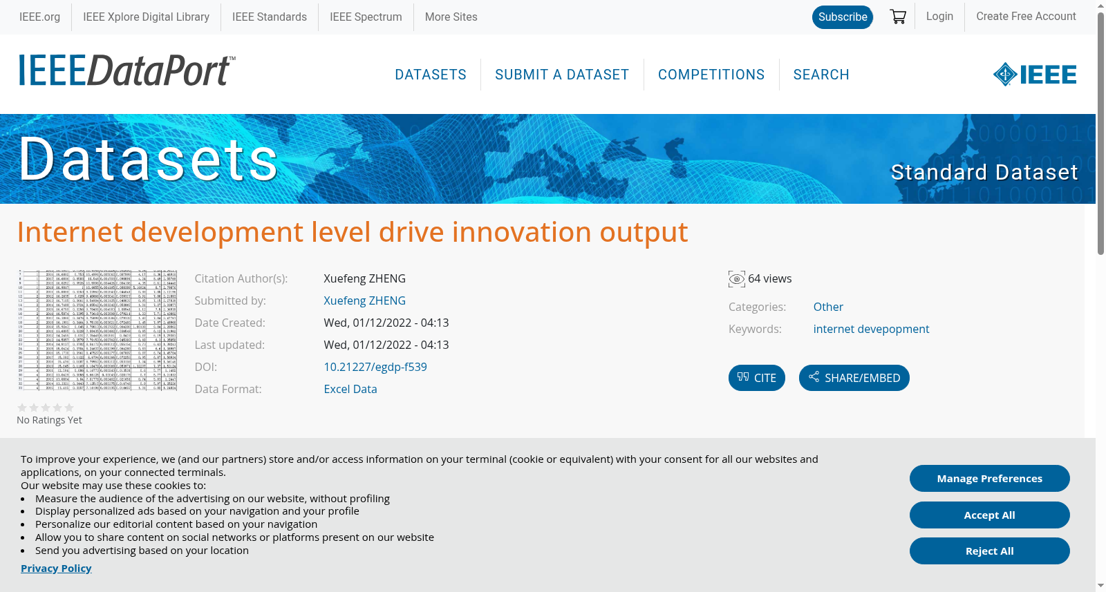 Internet development level drive innovation output 数据集图片