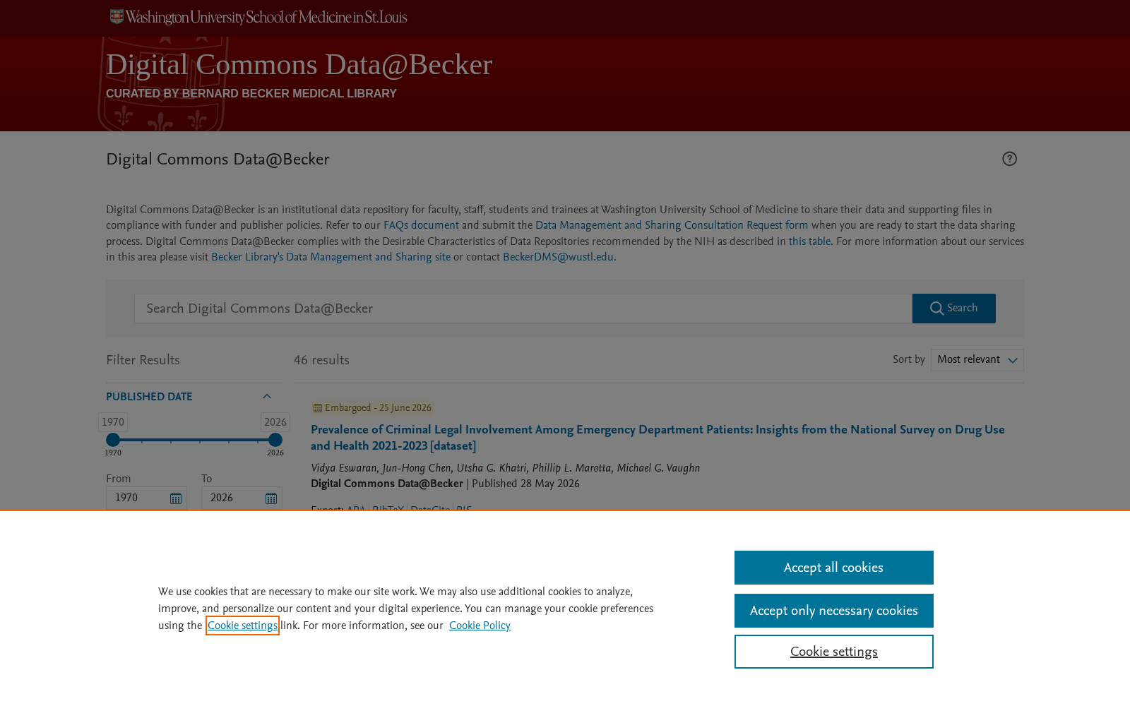 Digital Commons Data@Becker 数据集图片