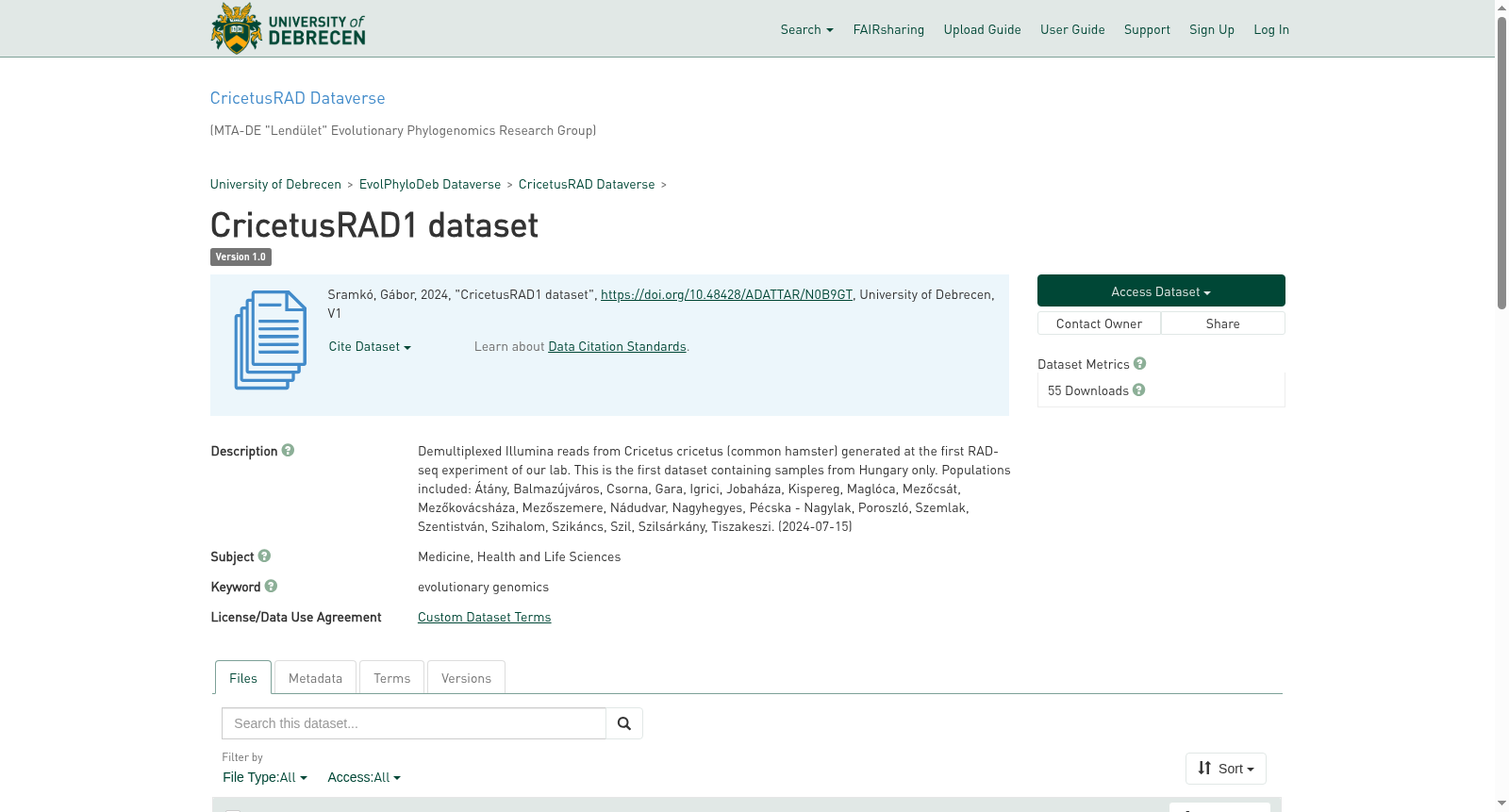CricetusRAD1 dataset 数据集图片