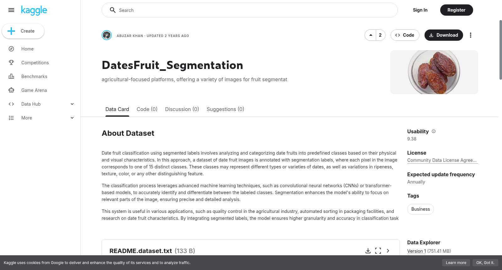 DatesFruit_Segmentation 数据集图片