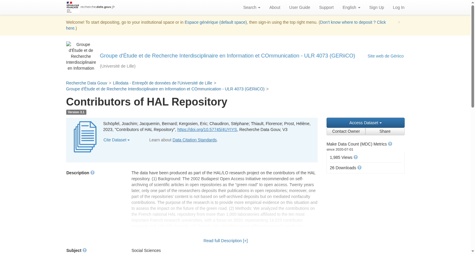 Contributors of HAL Repository 数据集图片