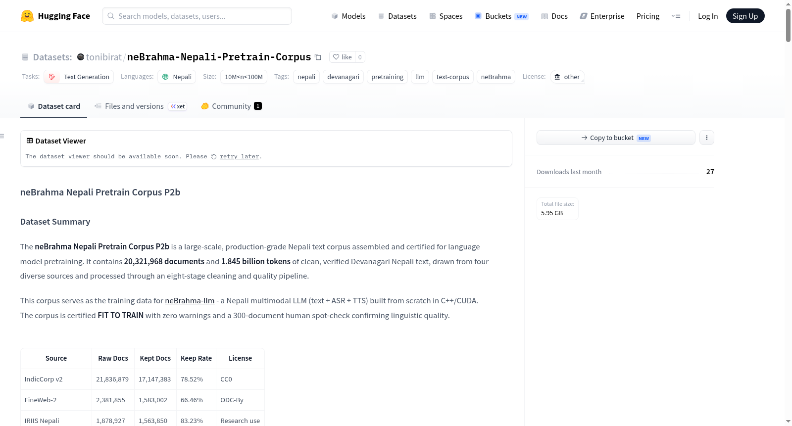 neBrahma-Nepali-Pretrain-Corpus 数据集图片