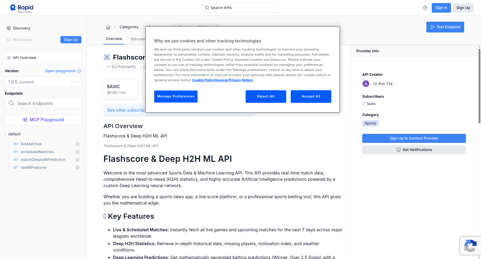 Flashscore PRO ML API 数据集图片