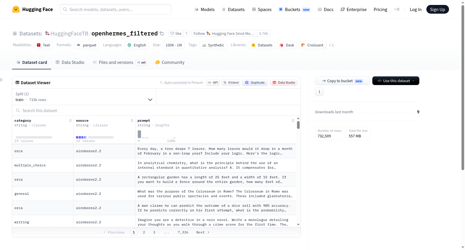 HuggingFaceTB/openhermes_filtered 数据集图片