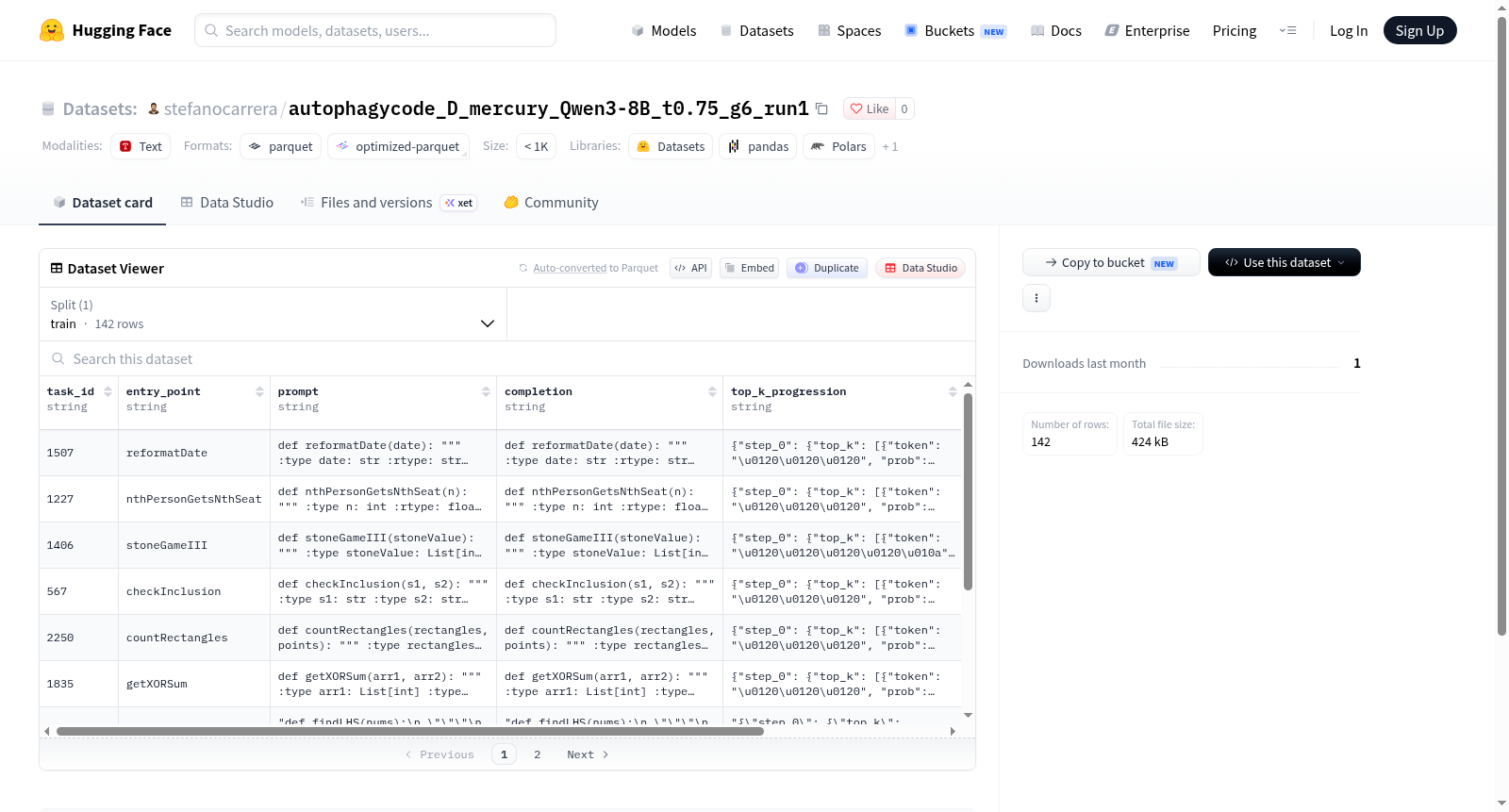 stefanocarrera/autophagycode_D_mercury_Qwen3-8B_lr0.0001_c142_trust_t0.75_g7_run1 数据集图片