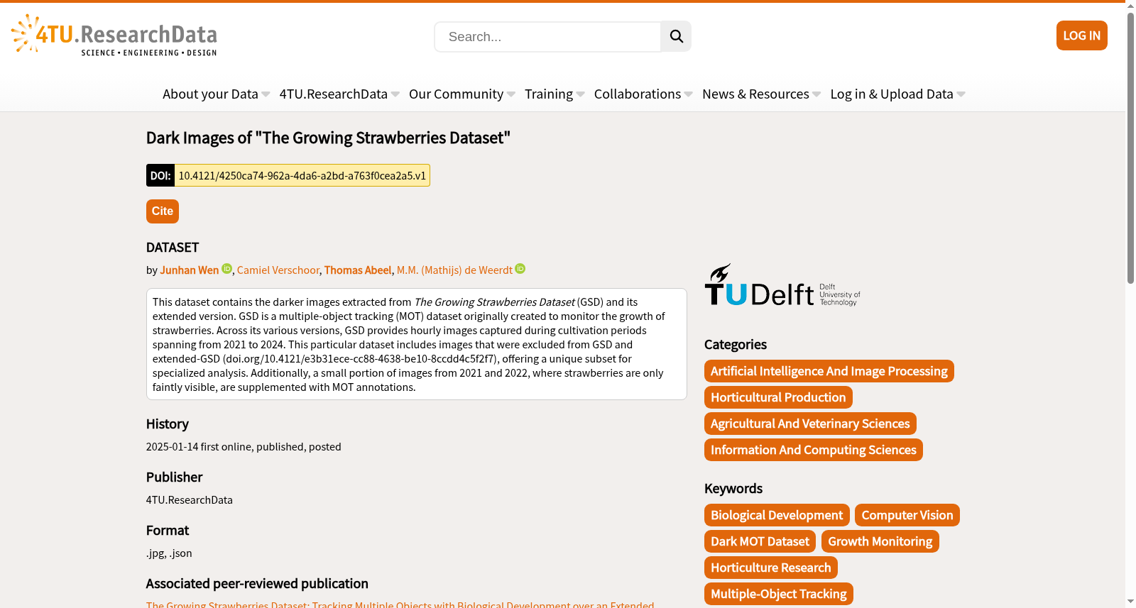 Dark Images of "The Growing Strawberries Dataset" 数据集图片