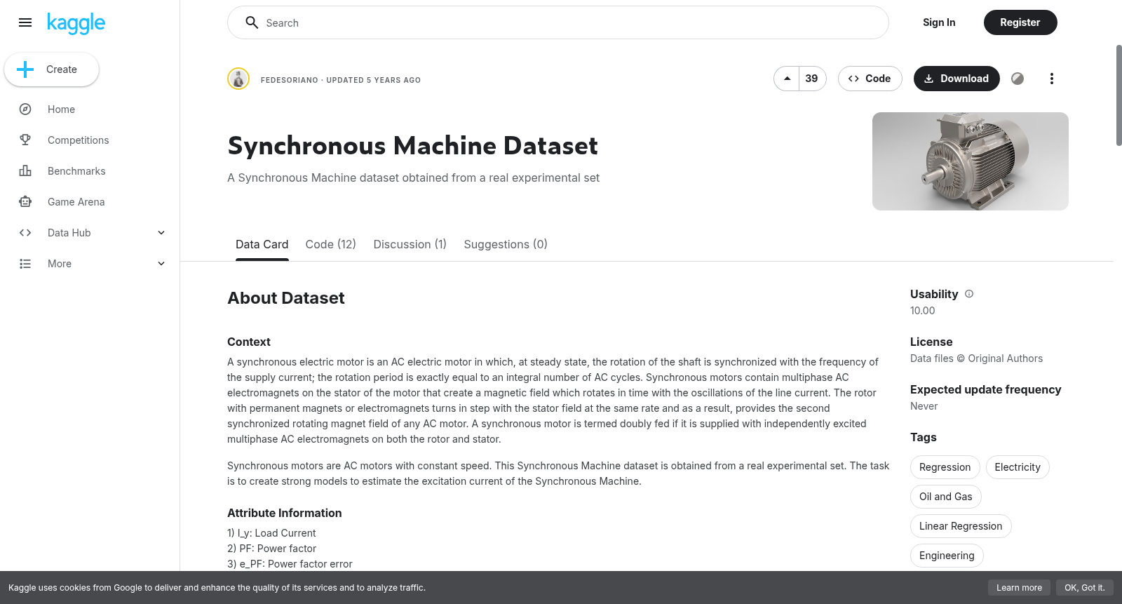 Synchronous Machine Dataset 数据集图片