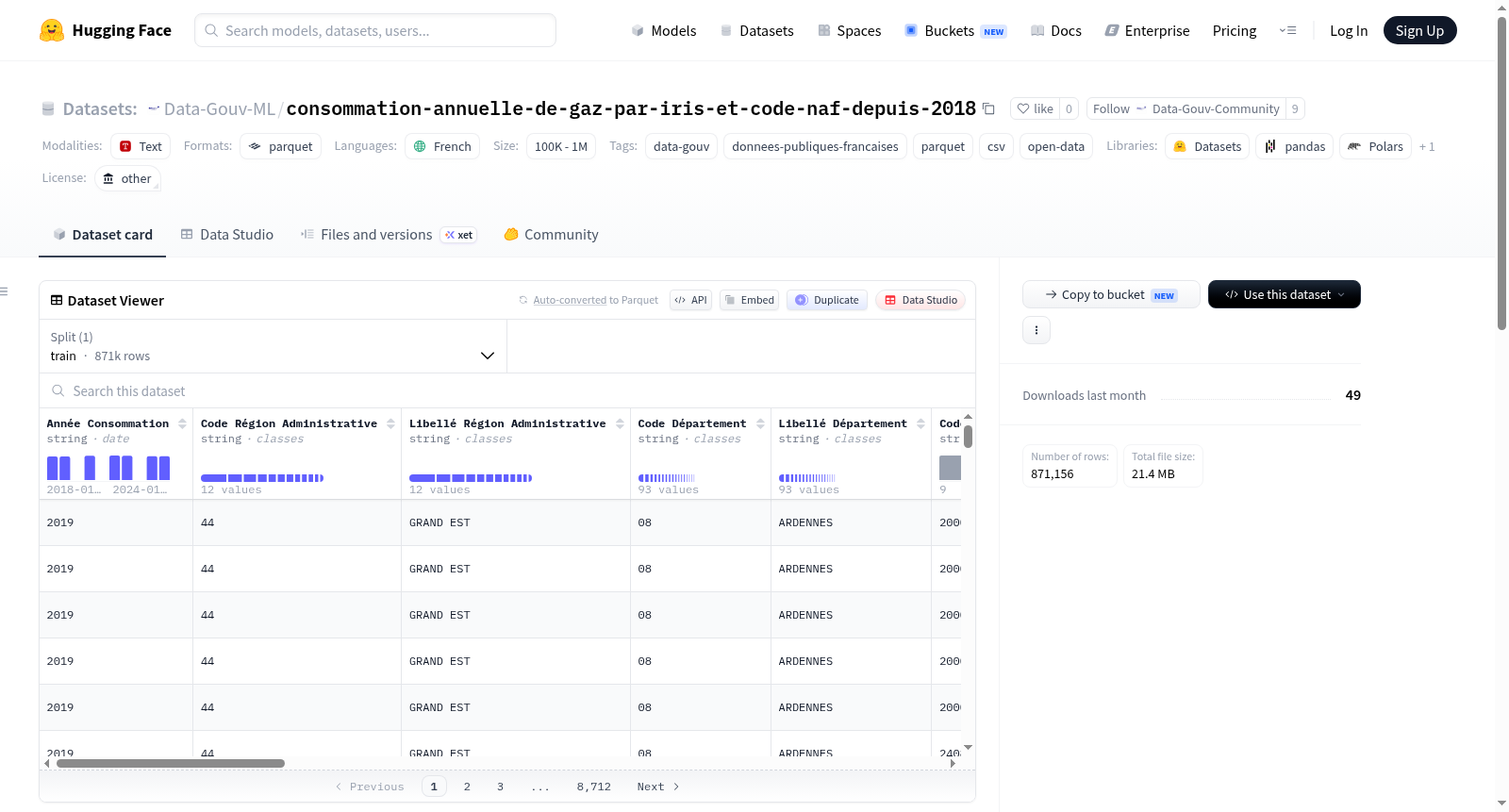 Data-Gouv-FR/consommation-annuelle-de-gaz-par-iris-et-code-naf-depuis-2018 数据集图片