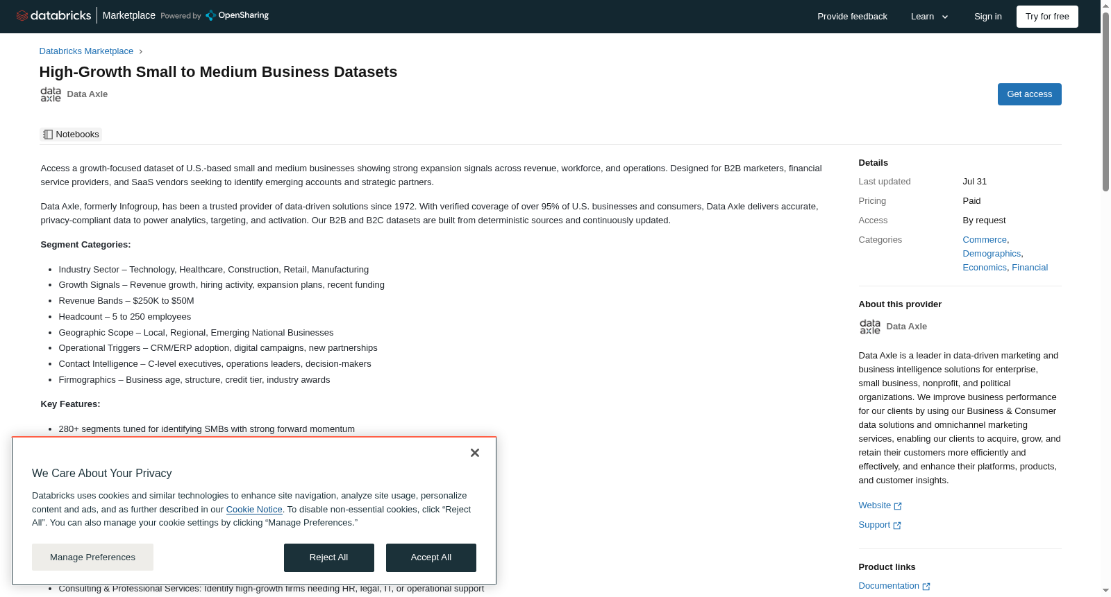 High-Growth Small to Medium Business Datasets 数据集图片
