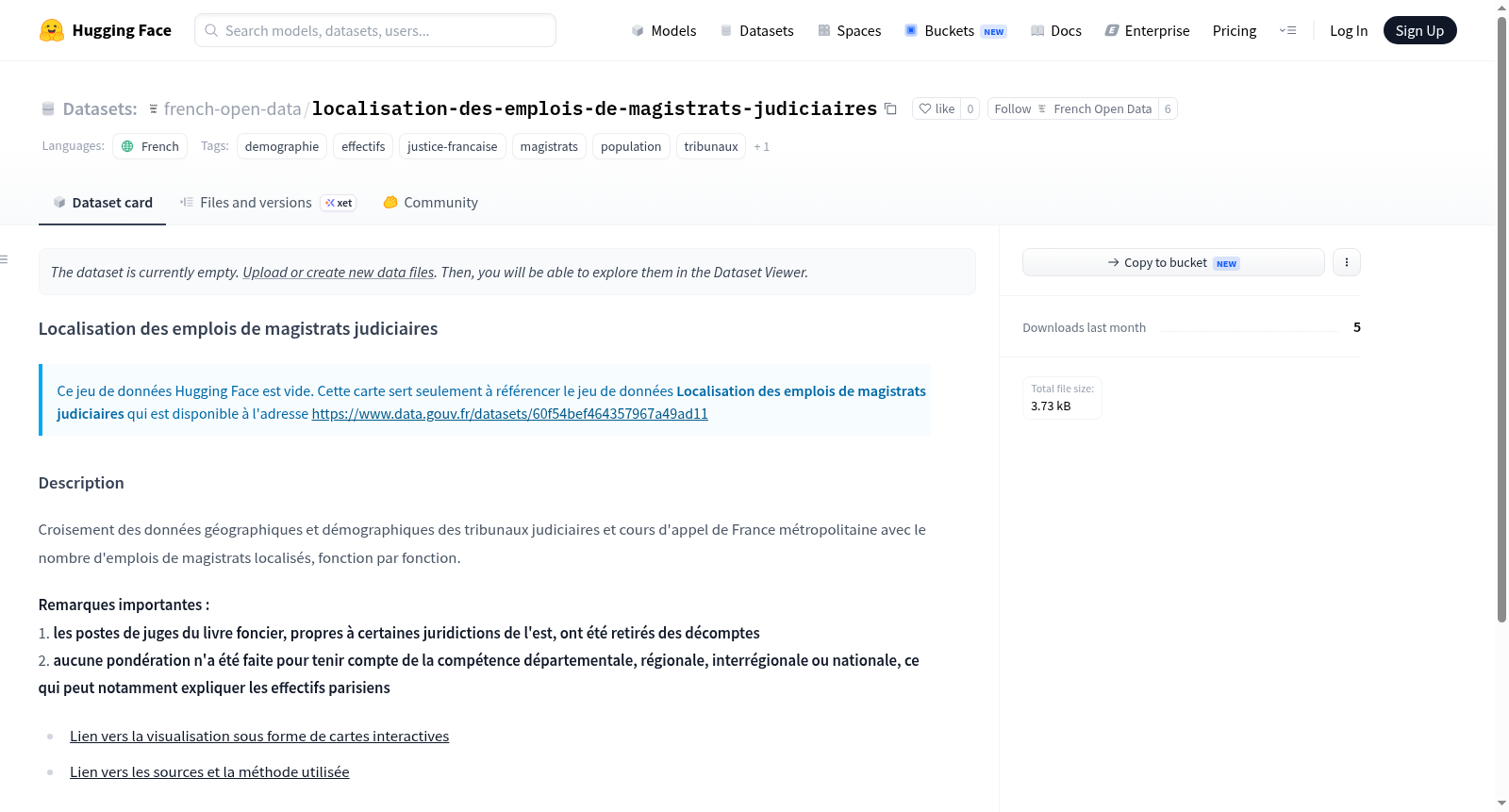 Data-Gouv-FR/localisation-des-emplois-de-magistrats-judiciaires 数据集图片