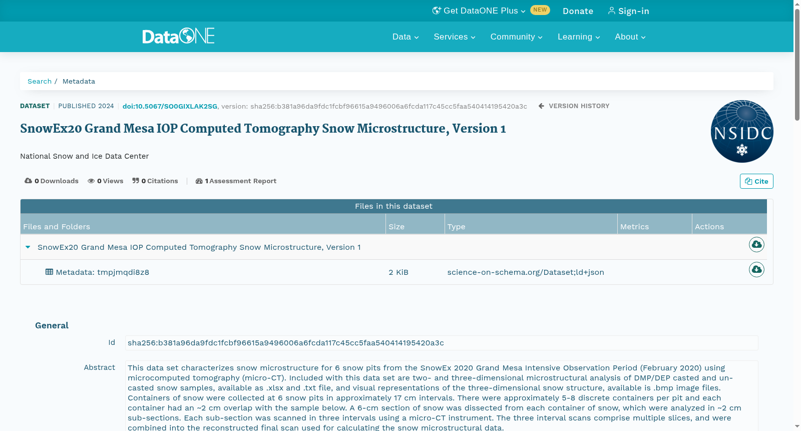 SnowEx20 Grand Mesa IOP Computed Tomography Snow Microstructure, Version 1 数据集图片