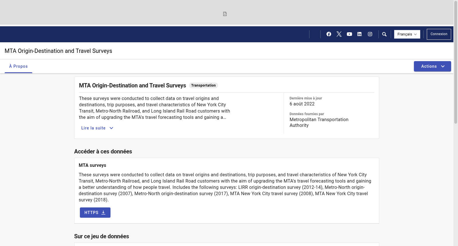 MTA Origin-Destination and Travel Surveys 数据集图片
