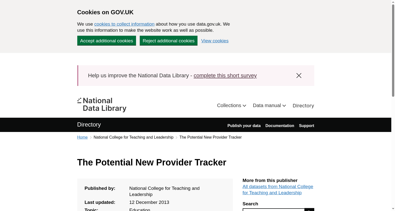 The Potential New Provider Tracker 数据集图片