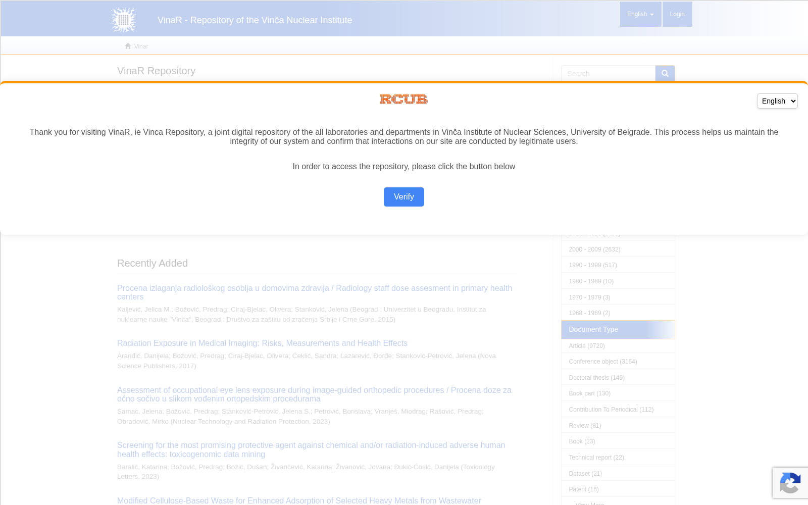 VinaR - Repository of the Vinča Institute of Nuclear Sciences 数据集图片