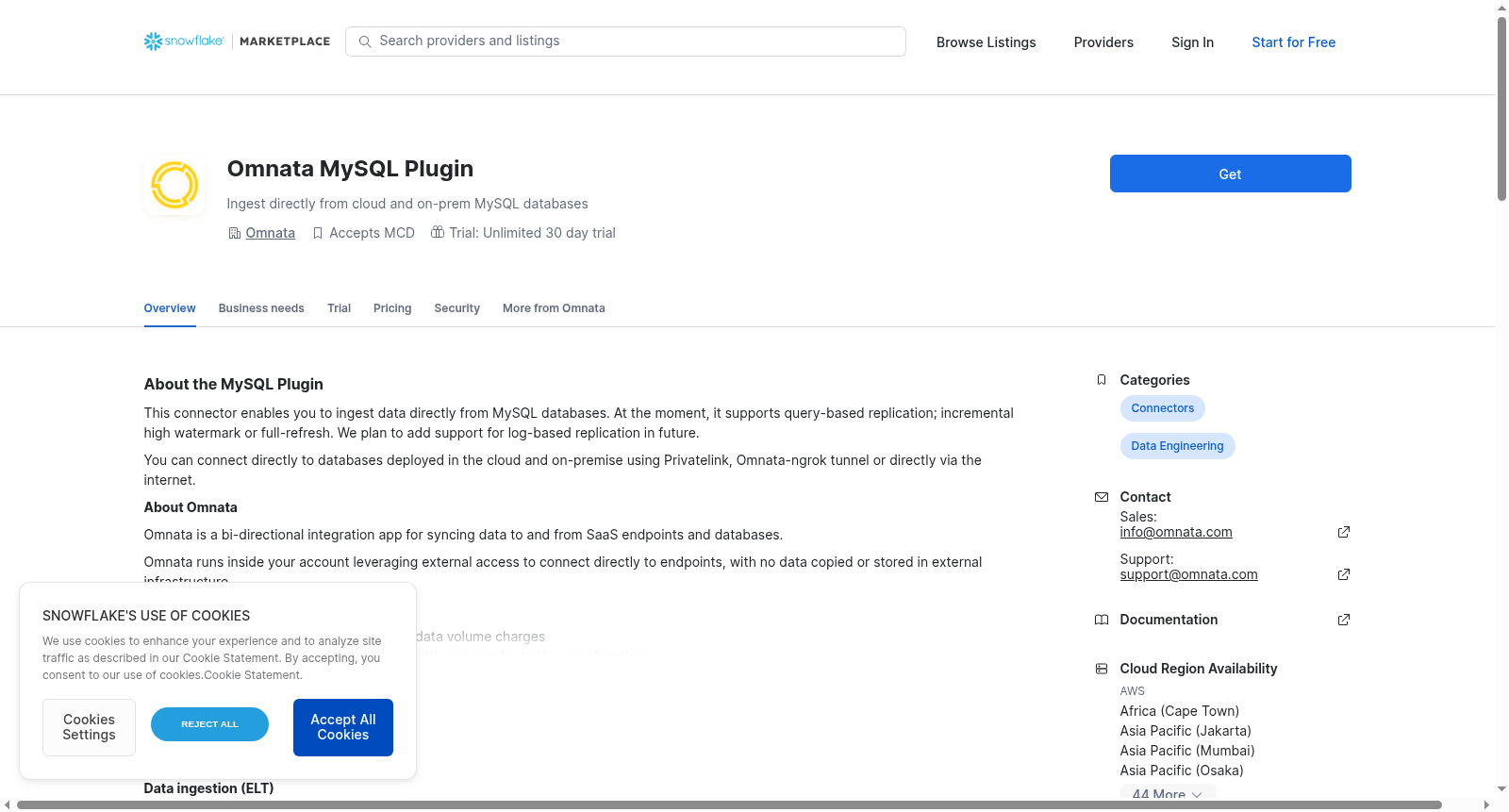 Omnata MySQL Plugin 数据集图片