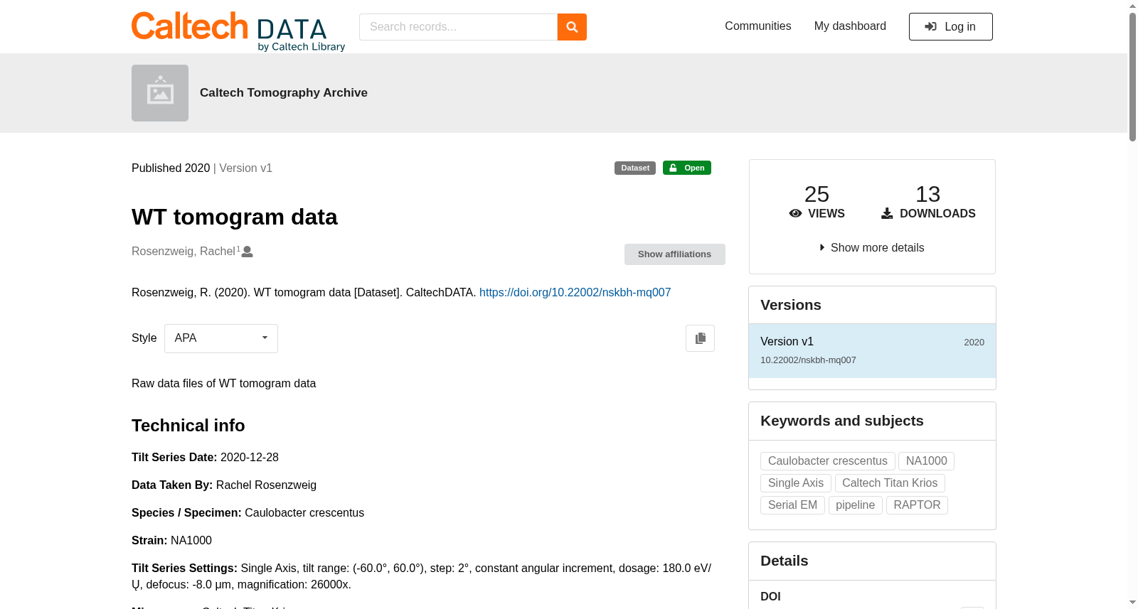 WT tomogram data 数据集图片