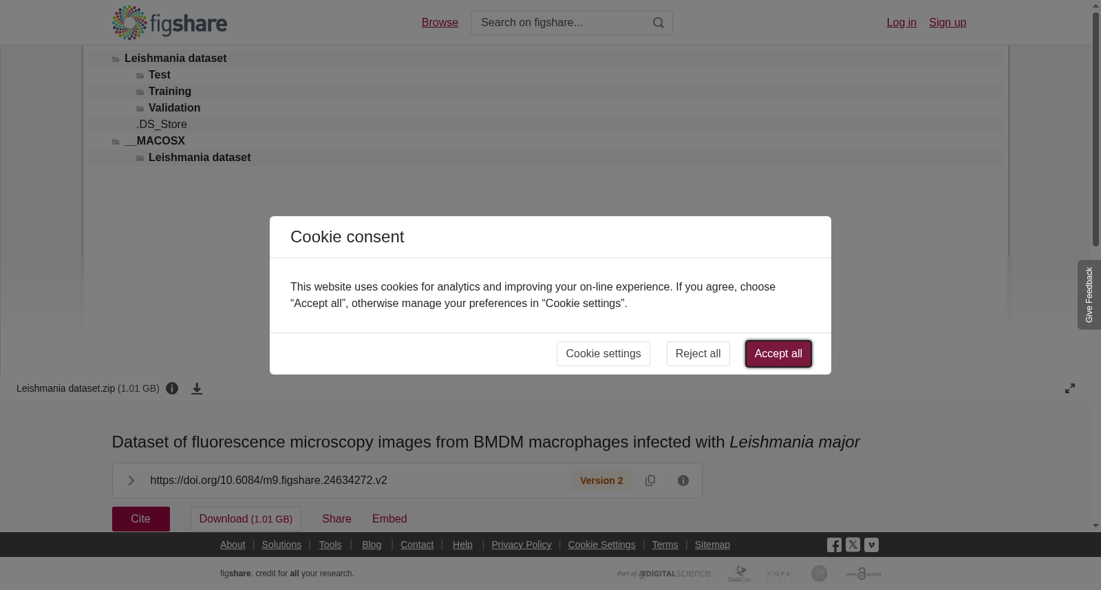 Dataset of fluorescence microscopy images from BMDM macrophages infected with <i>Leishmania major</i> 数据集图片