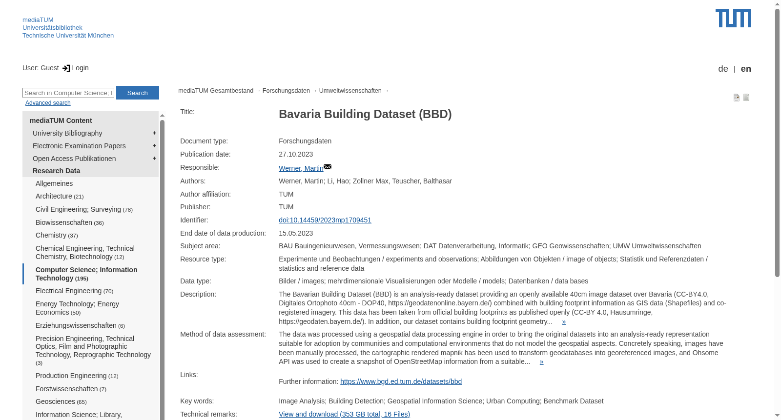 Bavaria Building Dataset (BBD) 数据集图片