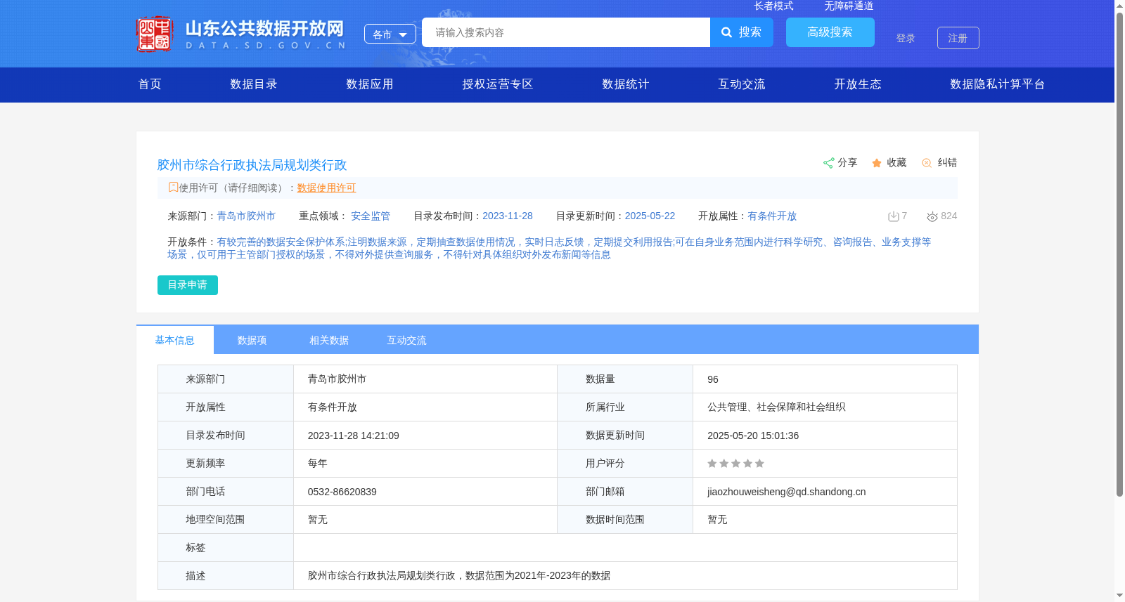 胶州市综合行政执法局规划类行政 数据集图片