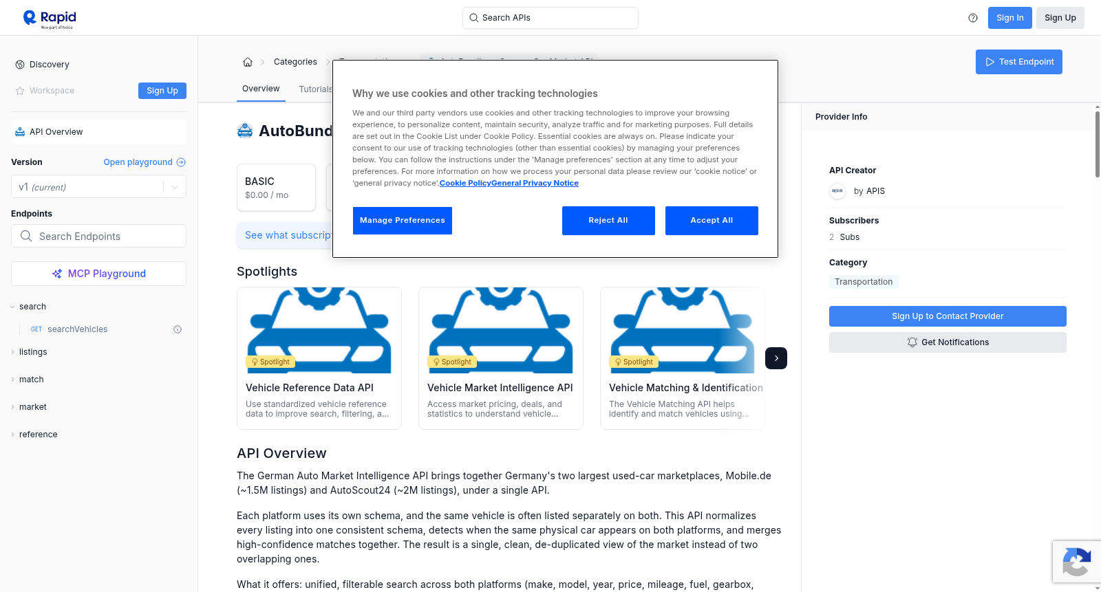 AutoBundle — German Car Market API 数据集图片