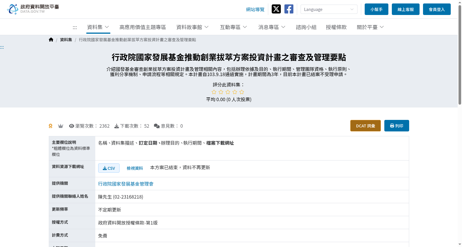 行政院國家發展基金推動創業拔萃方案投資計畫之審查及管理要點 数据集图片