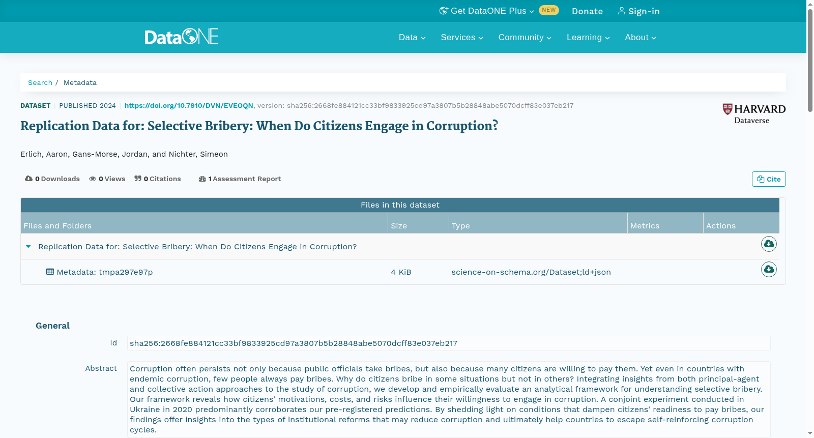 Replication Data for: Selective Bribery: When Do Citizens Engage in Corruption? 数据集图片