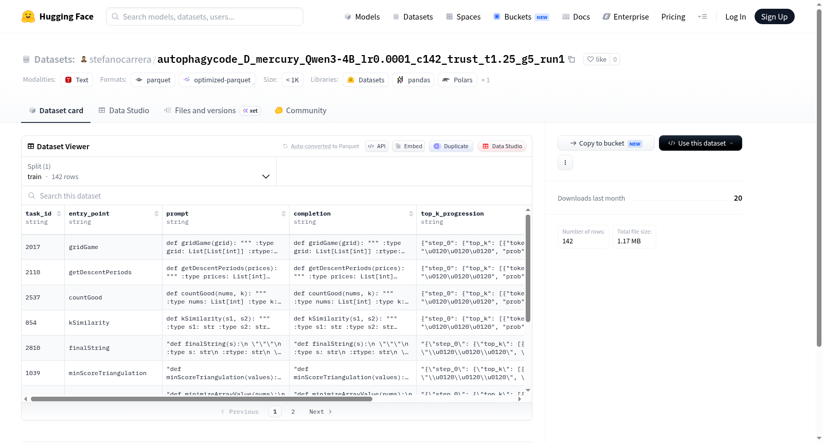 stefanocarrera/autophagycode_D_mercury_Qwen3-4B_lr0.0001_c142_trust_t1.25_g5_run1 数据集图片