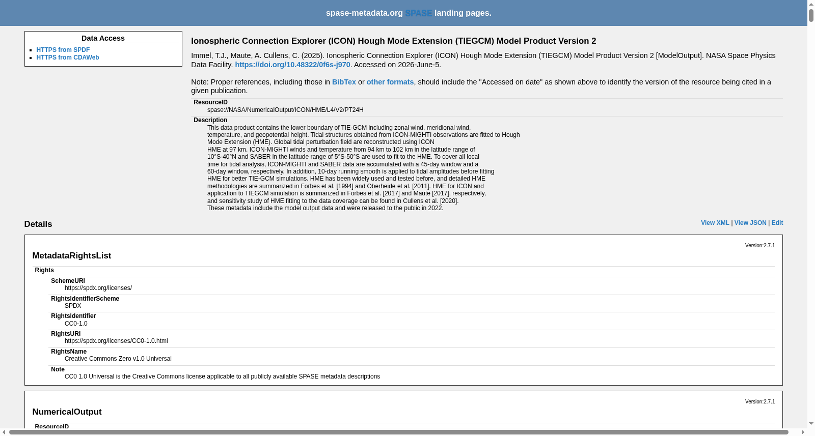 Ionospheric Connection Explorer (ICON) Hough Mode Extension (TIEGCM) Model Product Version 2 数据集图片