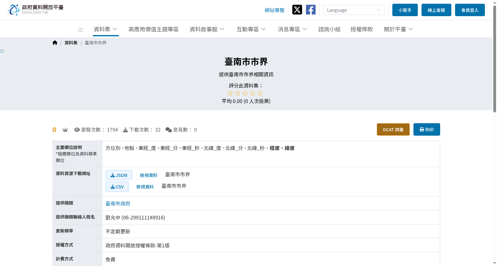 臺南市市界 数据集图片