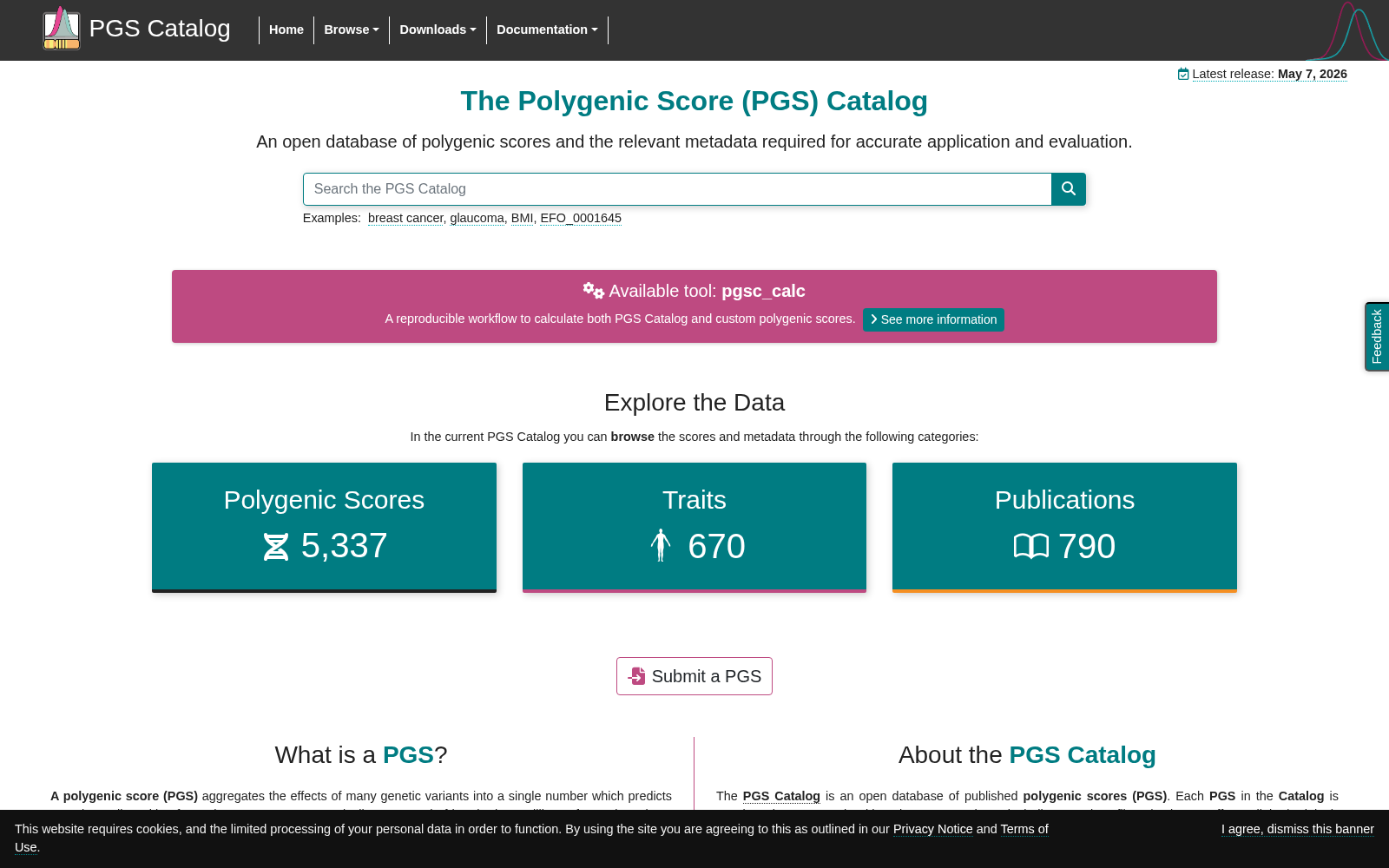 The Polygenic Score Catalog 数据集图片