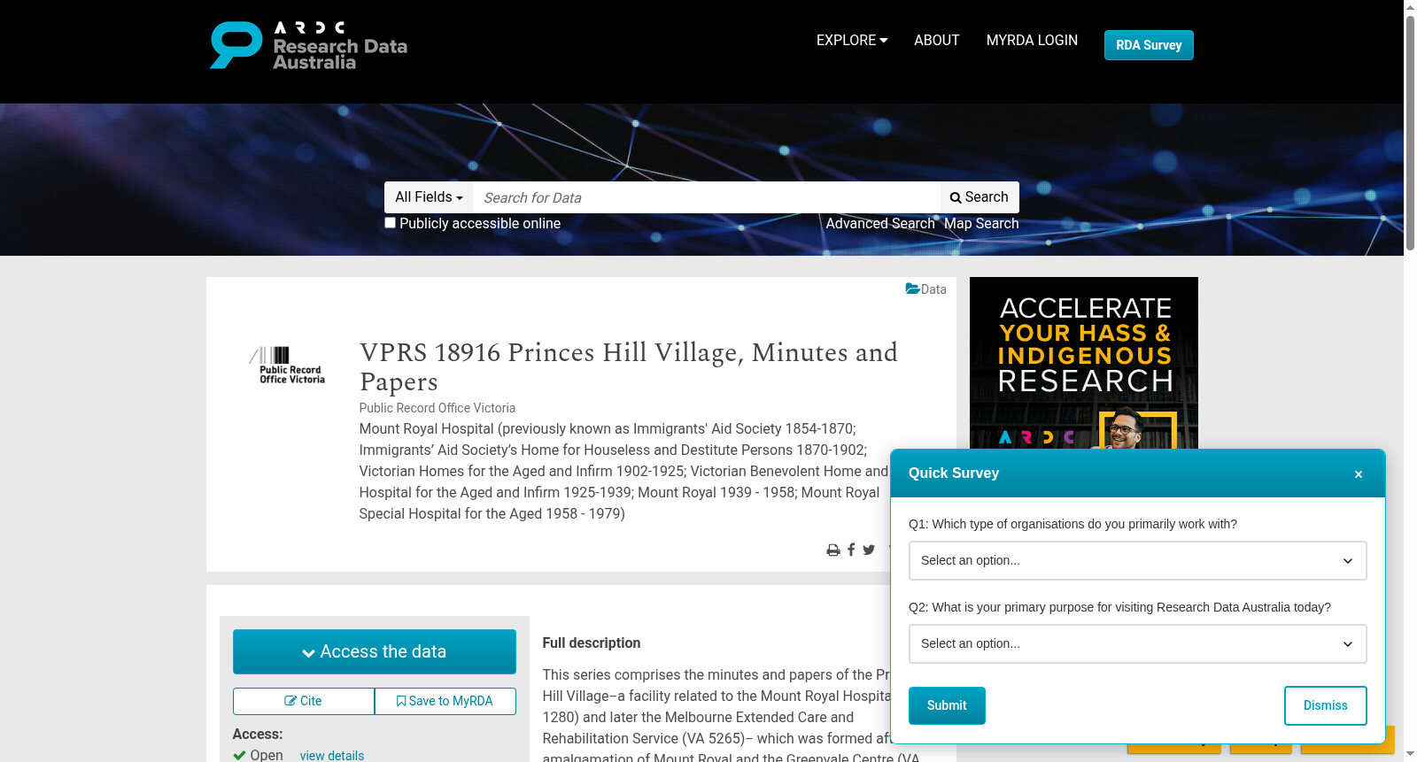 VPRS 18916 Princes Hill Village, Minutes and Papers 数据集图片