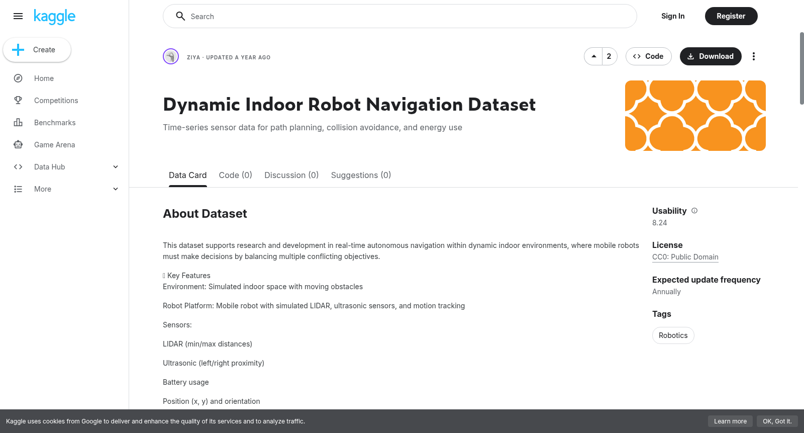 Dynamic Indoor Robot Navigation Dataset 数据集图片
