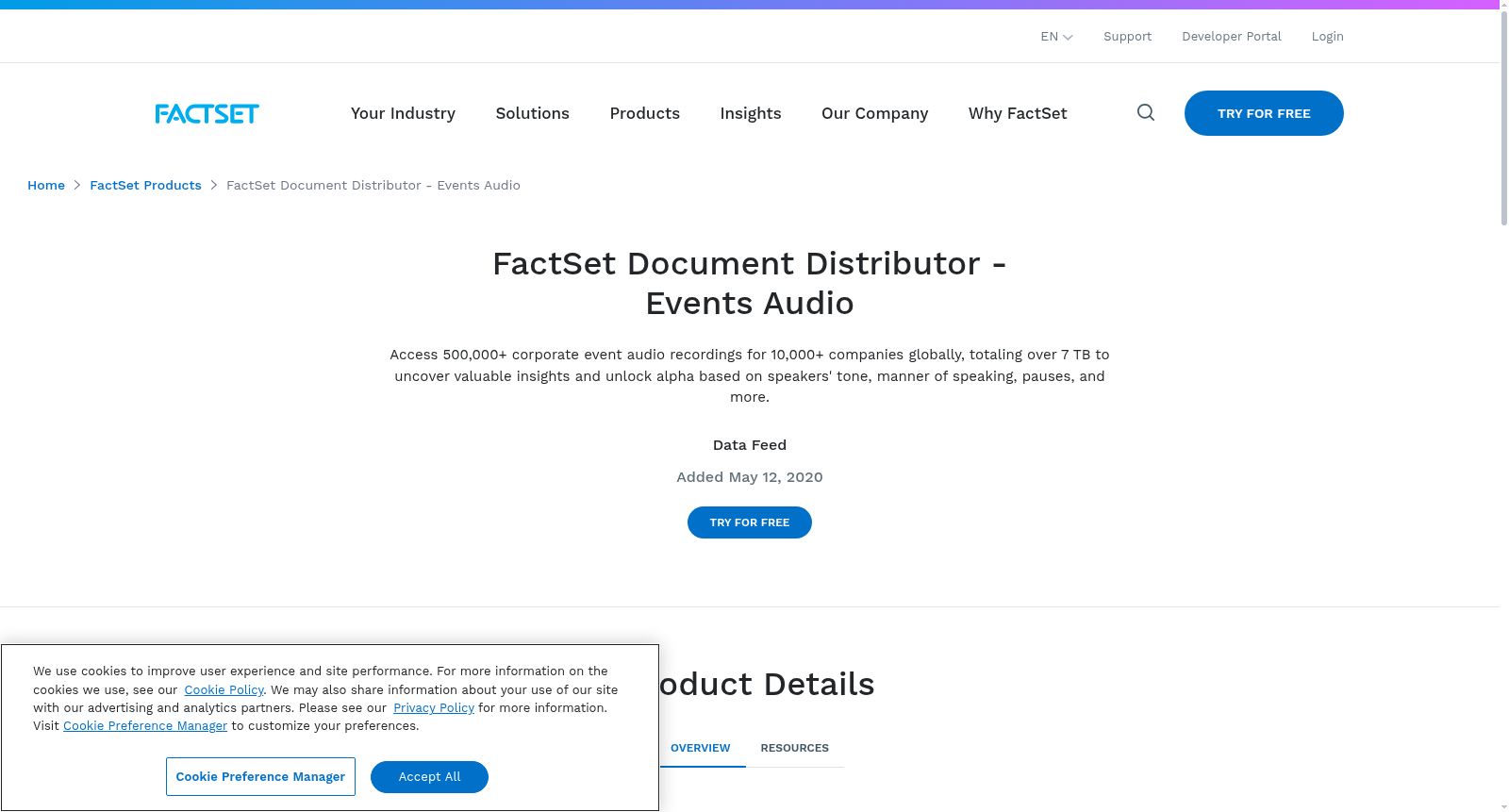 FactSet Document Distributor - Events Audio 数据集图片