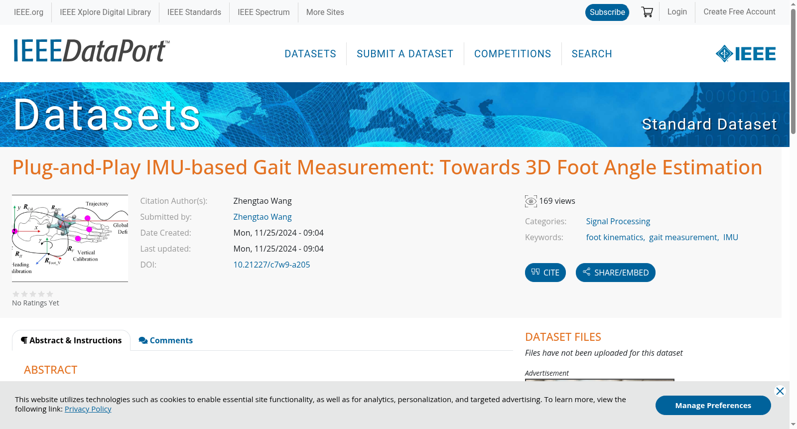 Plug-and-Play IMU-based Gait Measurement: Towards 3D Foot Angle Estimation 数据集图片