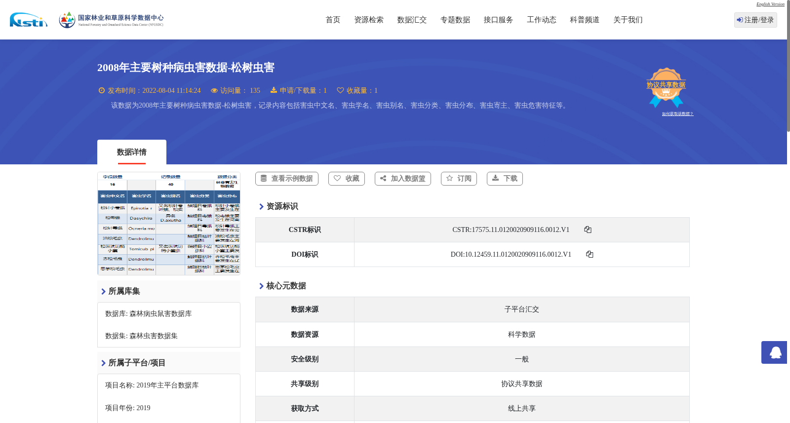 2008年主要树种病虫害数据-松树虫害 数据集图片