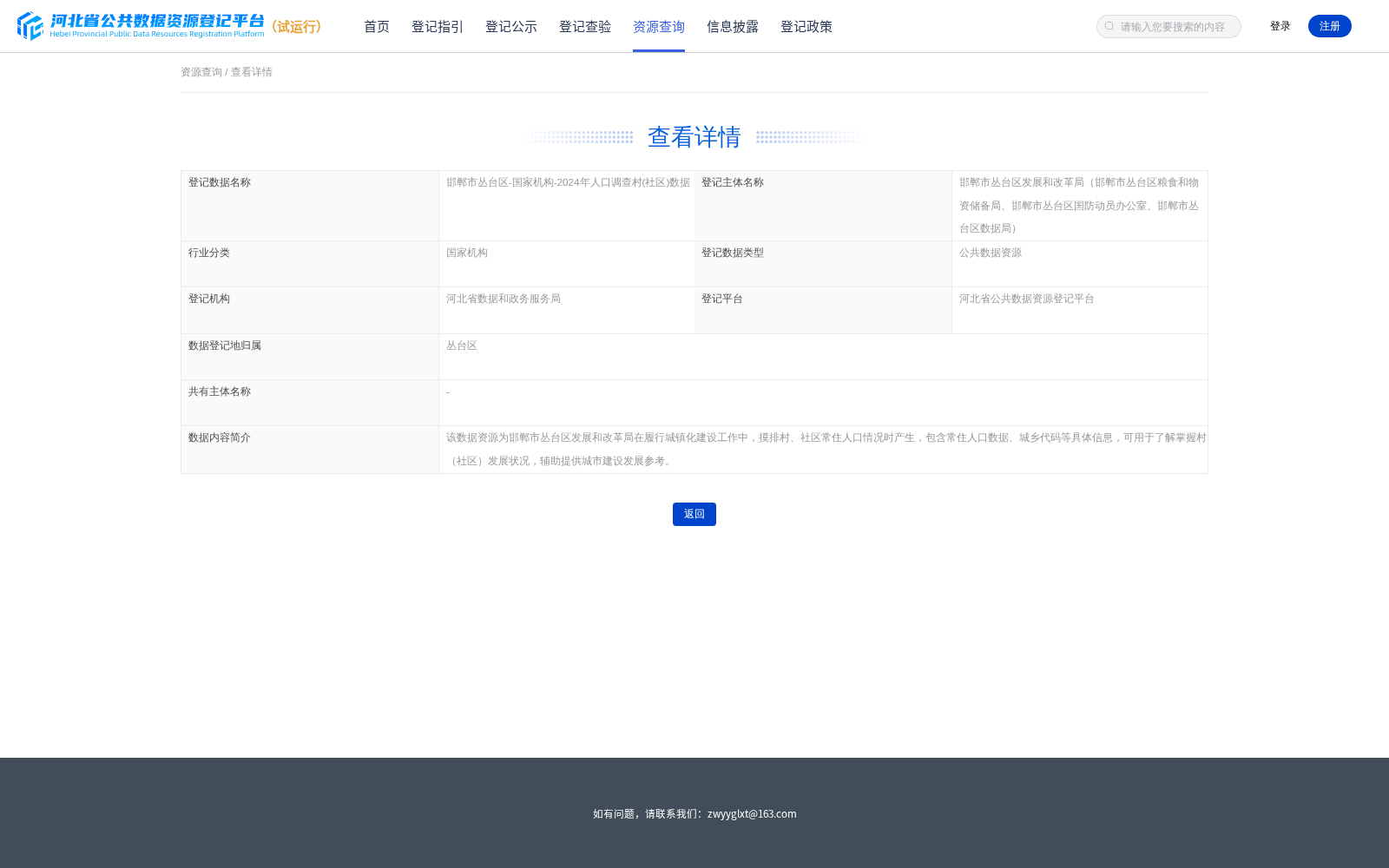 邯郸市丛台区-国家机构-2024年人口调查村(社区)数据 数据集图片