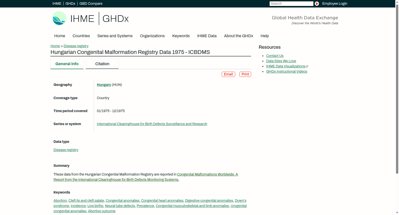 Hungarian Congenital Malformation Registry Data 1975 - ICBDMS 数据集图片
