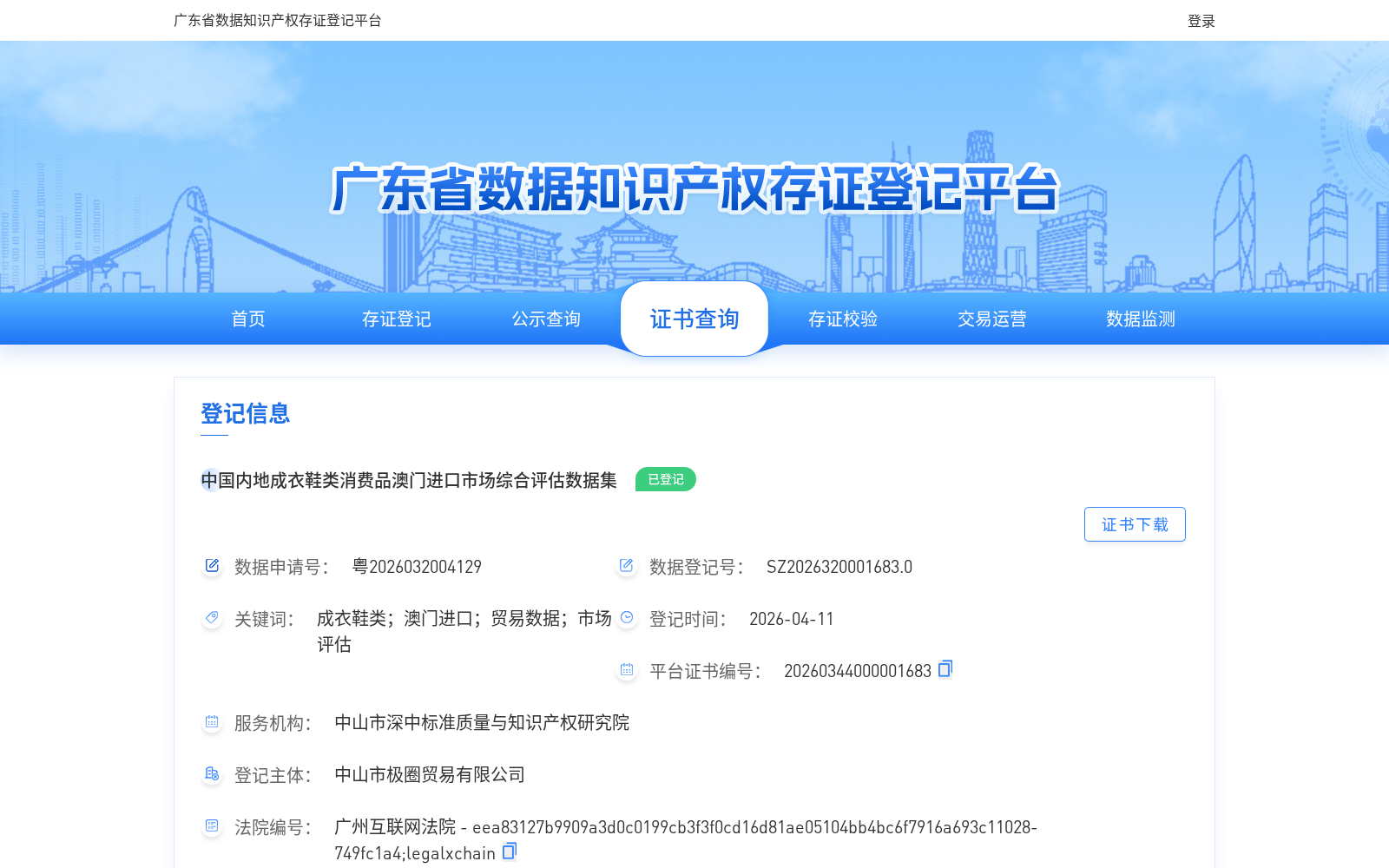 中国内地成衣鞋类消费品澳门进口市场综合评估数据集 数据集图片