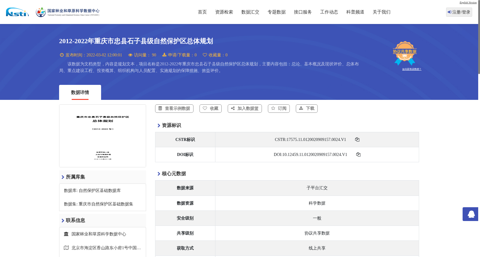 2012-2022年重庆市忠县石子县级自然保护区总体规划 数据集图片