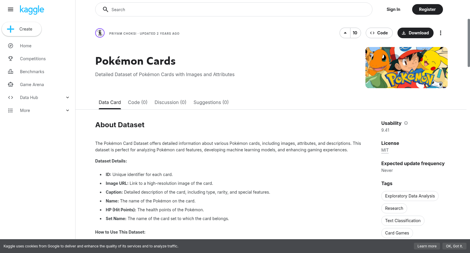 Pokémon Cards 数据集图片