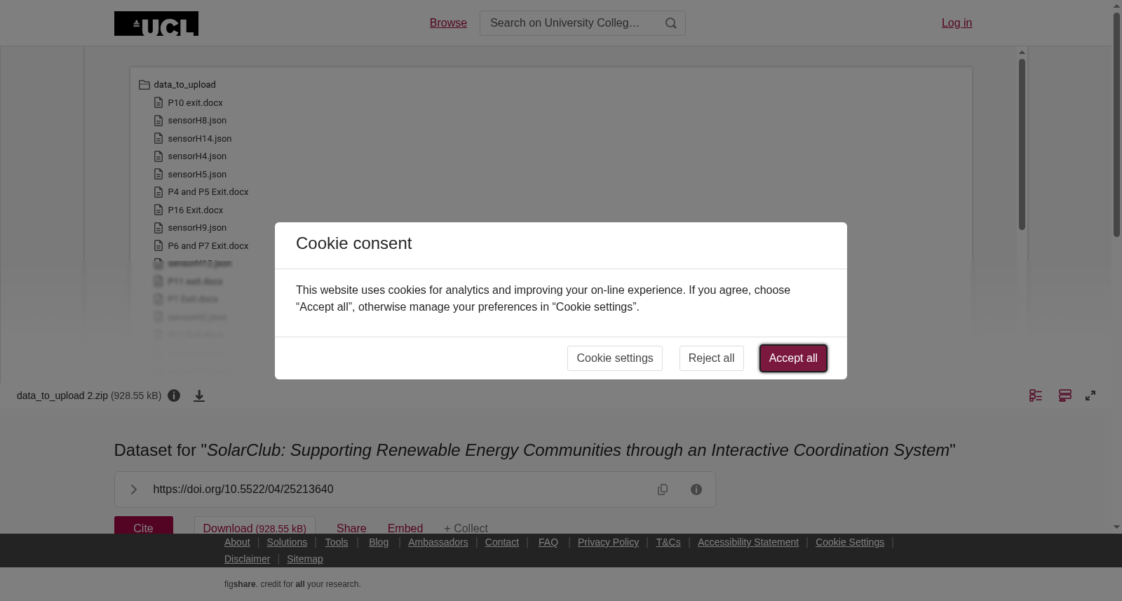 Dataset for "<i>SolarClub: Supporting Renewable Energy Communities through an Interactive Coordination System</i>" 数据集图片