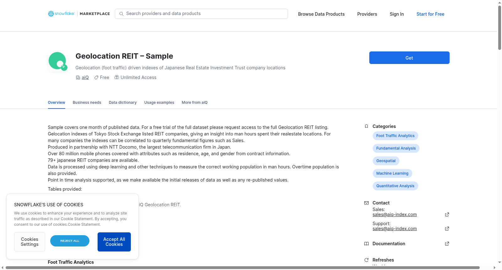 Geolocation REIT – Sample 数据集图片
