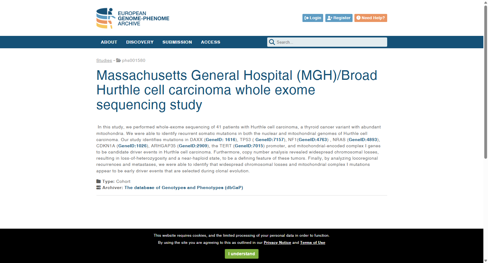 Massachusetts General Hospital/Broad Hurthle Cell Carcinoma