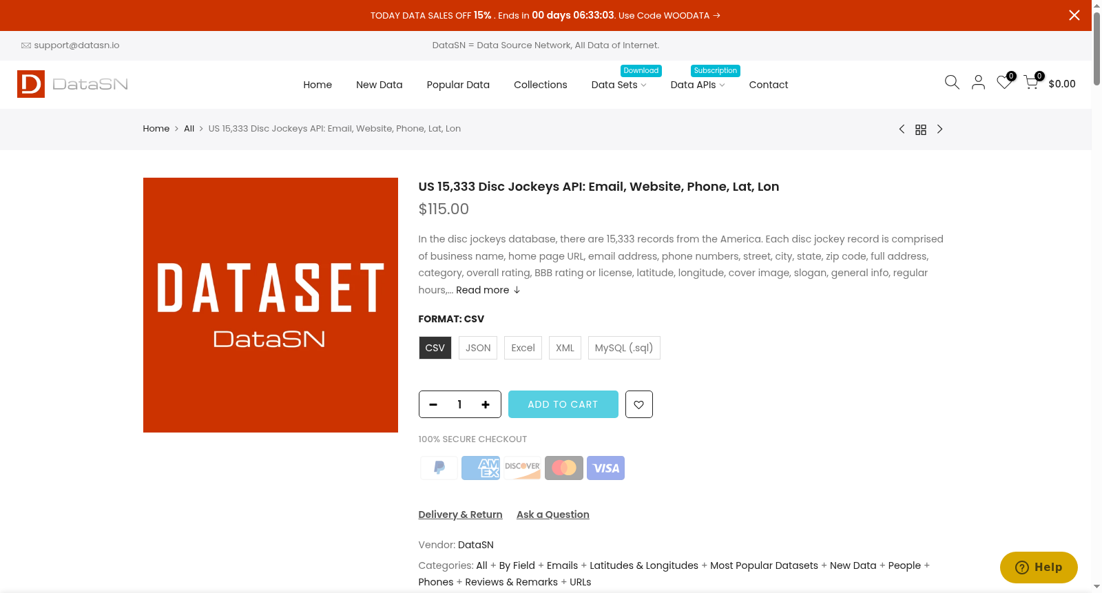 US 15,333 Disc Jockeys API: Email, Website, Phone, Lat, Lon 数据集图片
