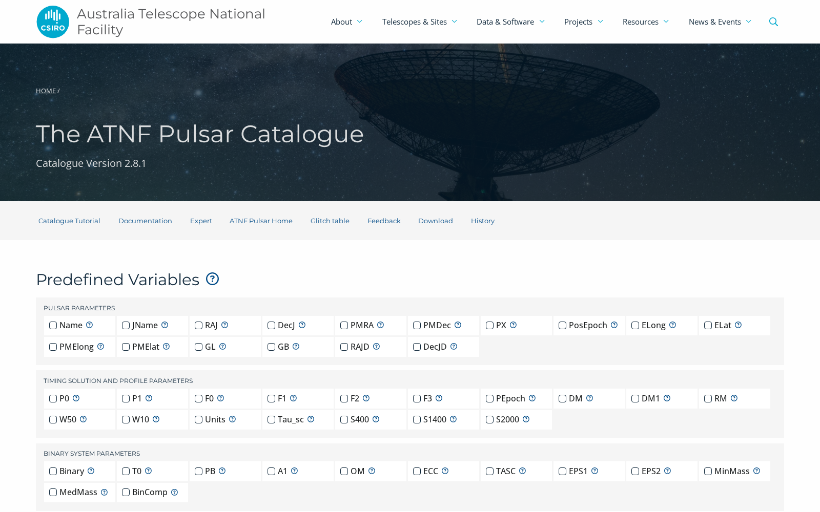 ATNF Pulsar Catalogue 数据集图片