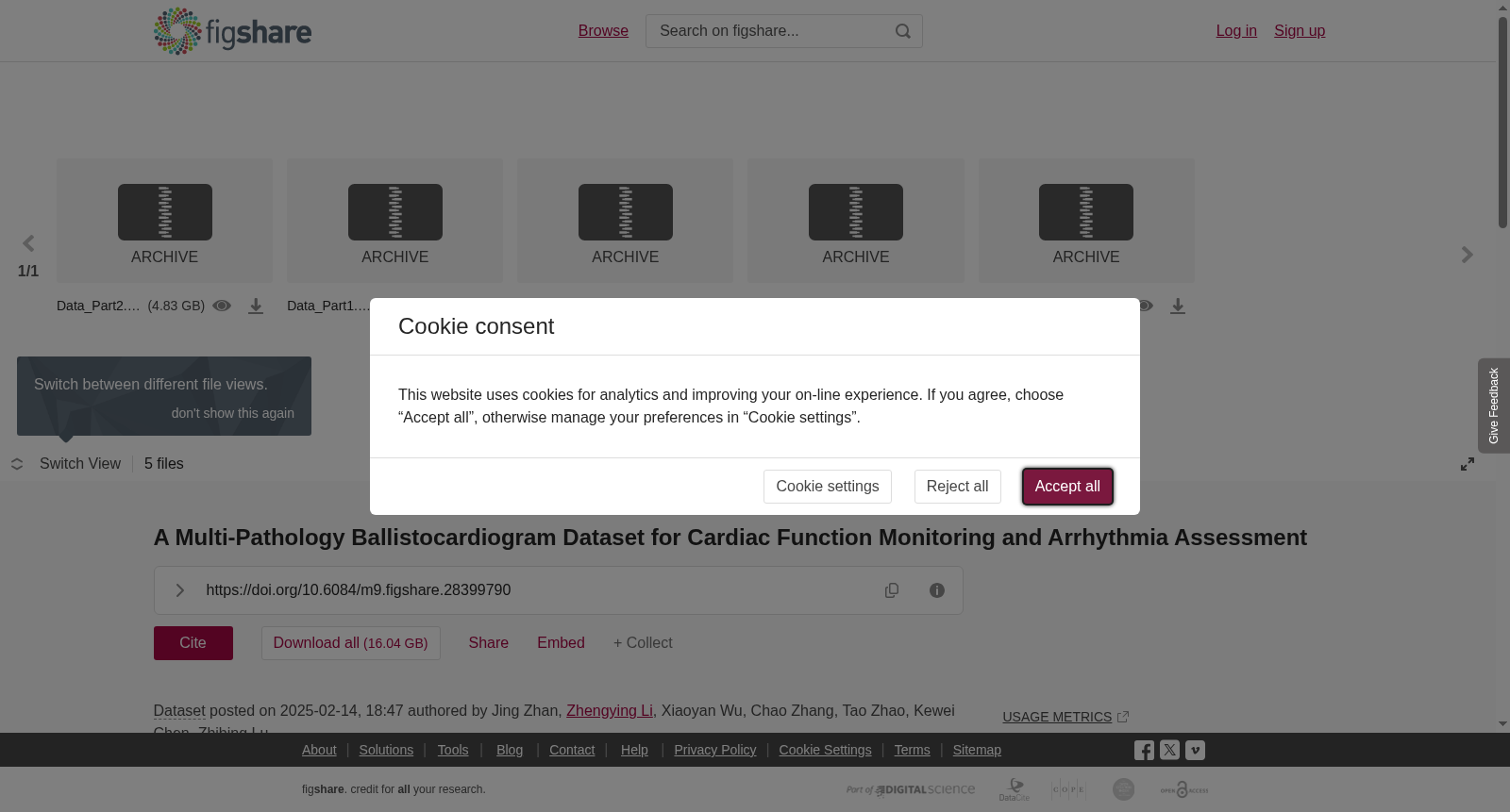 <b>A Multi-Pathology Ballistocardiogram Dataset for Cardiac Function Monitoring and Arrhythmia Assessment</b> 数据集图片