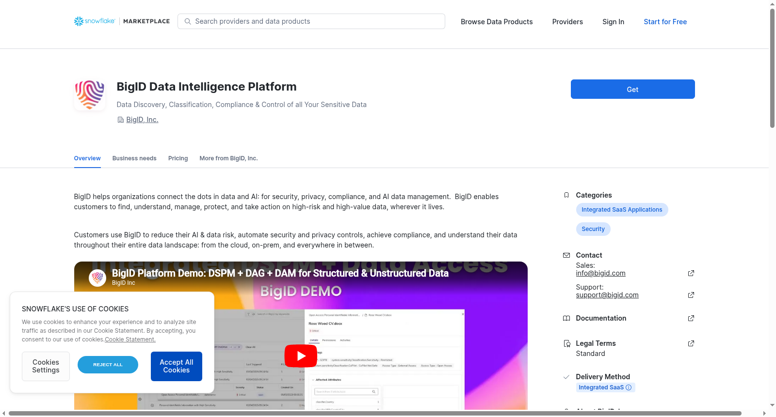 BigID Data Intelligence Platform 数据集图片