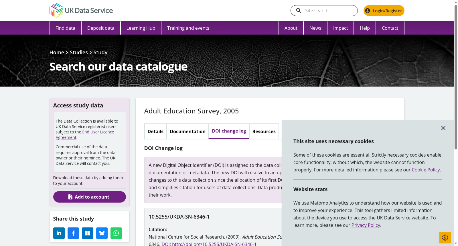Adult Education Survey, 2005 数据集图片