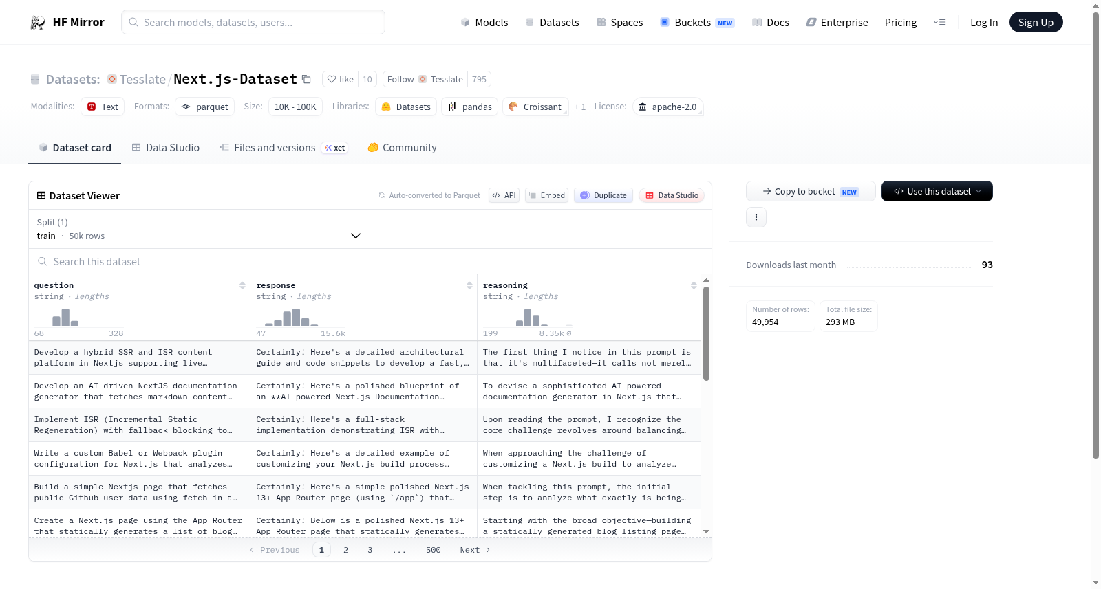 Tesslate/Next.js-Dataset 数据集图片